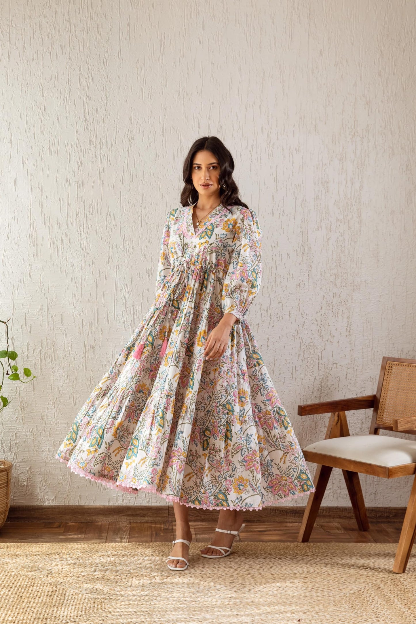 GRECIILOOKS Rayon Below The Knee One Piece Maxi Bodycon Dresses Midi Dress for Women (GL-WD1231_Multicolor