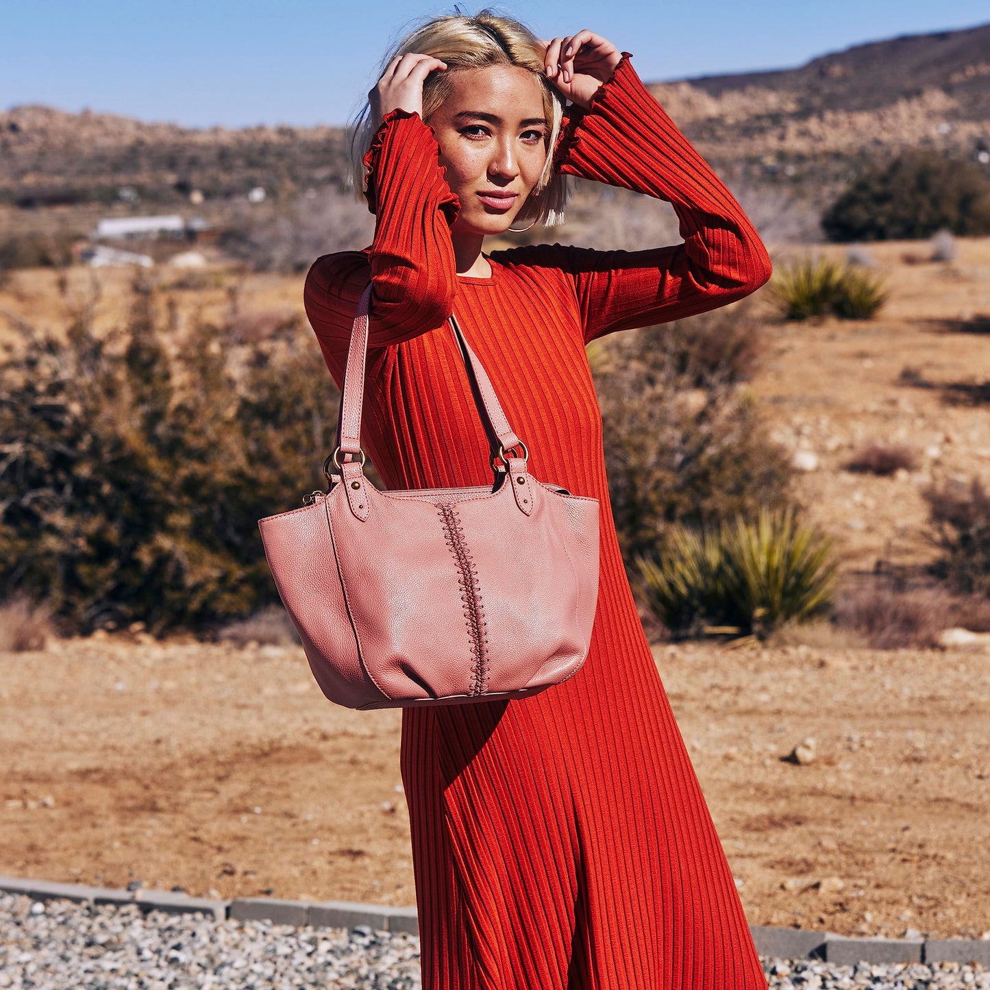 The Sak Womens Bolinas Leather Satchel, Black Leaf Embossed, One Size US