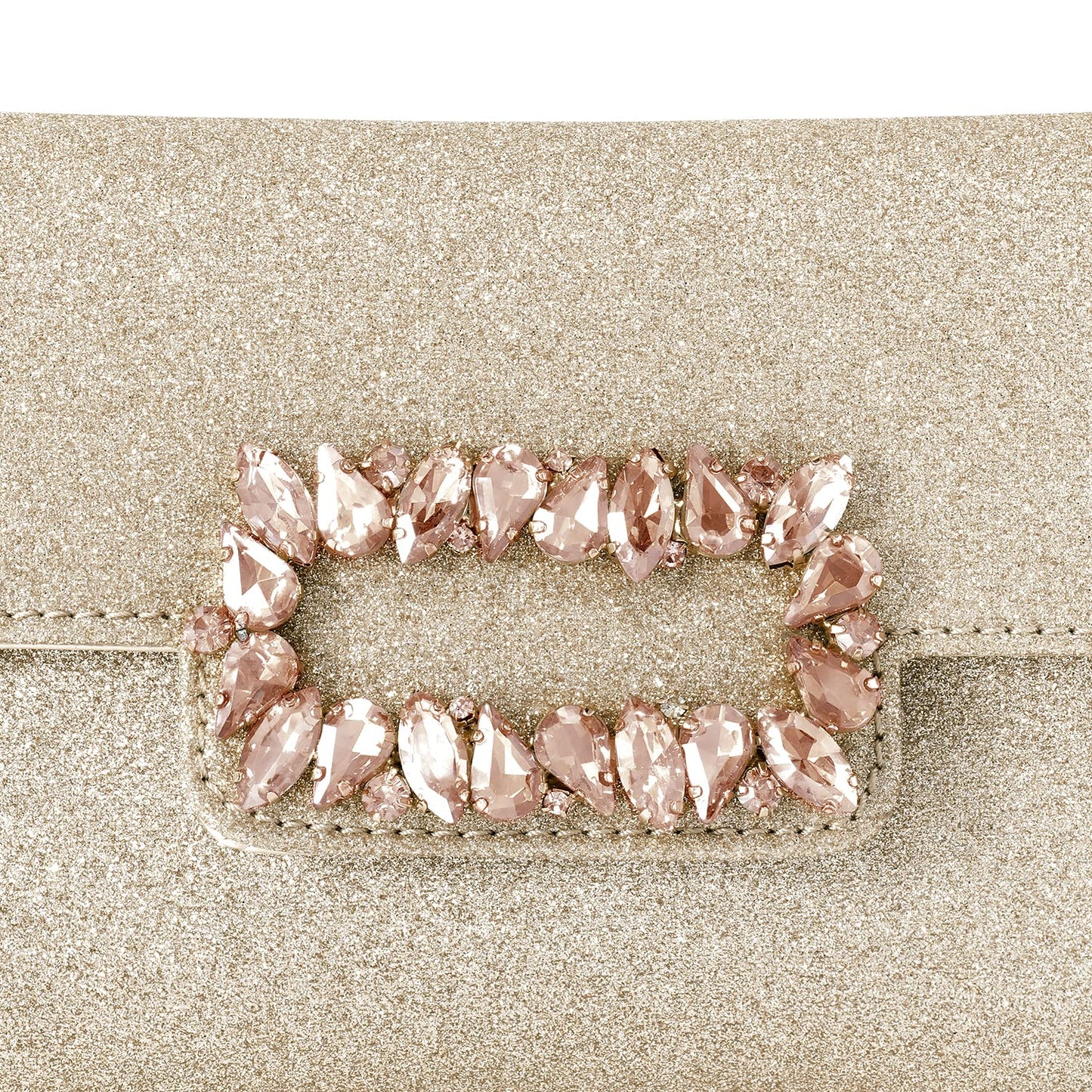 Peora Rose Gold Clutch Purses for Women Wedding Handmade Evening Handbags Party Bridal Clutch (C89C)