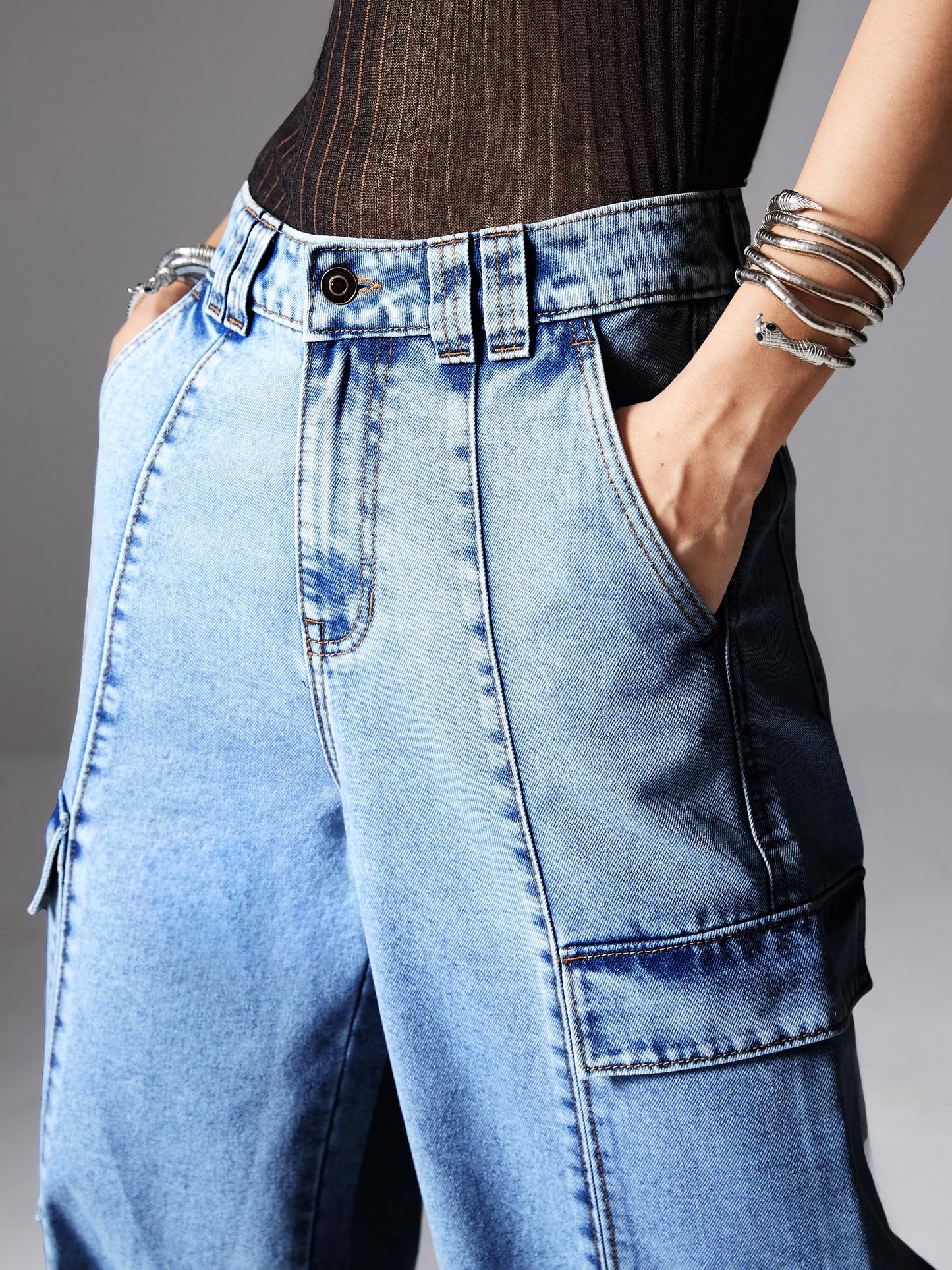 Miss Chase Women's Wide-Leg High Rise Regular Denim Pant (MCSS18DEN02-19-341-32, Dodger Blue, 32)