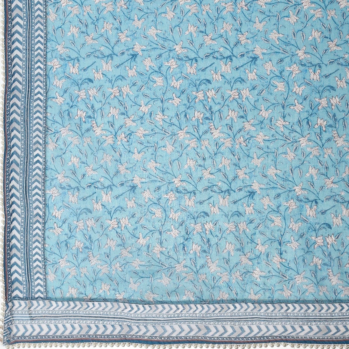 BIBA Women's Cotton Kurta, Bottom, Dupatta (SKDSTSAG10910SS25PNK_Blue