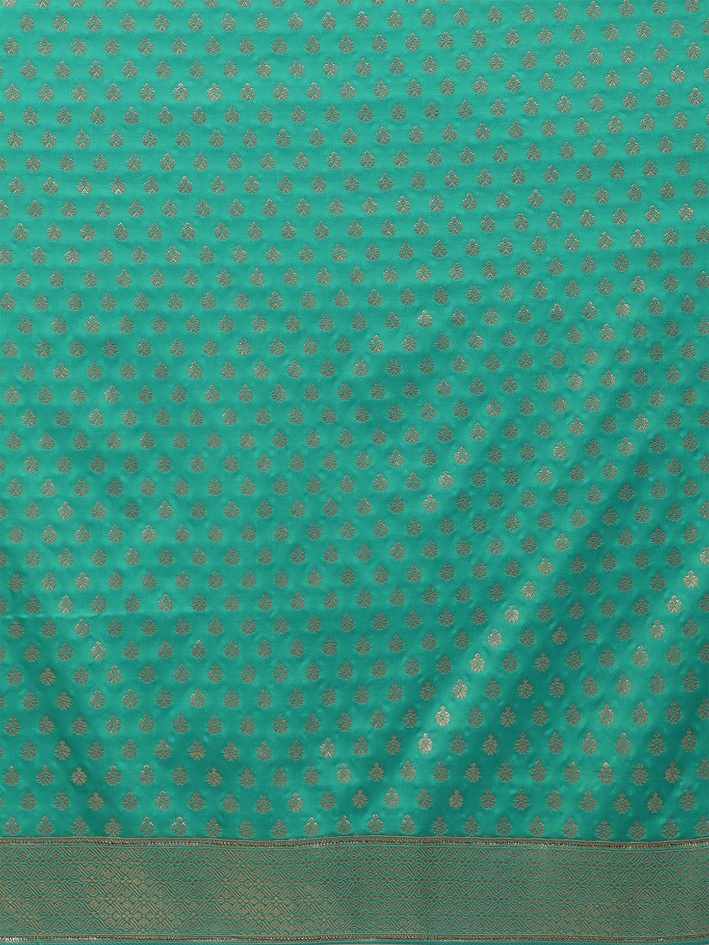 MOHEY Women's Saree, All Over Jaal, Border Saree with Blouse Piece, Traditional Womens Saree, Art Silk (Green)