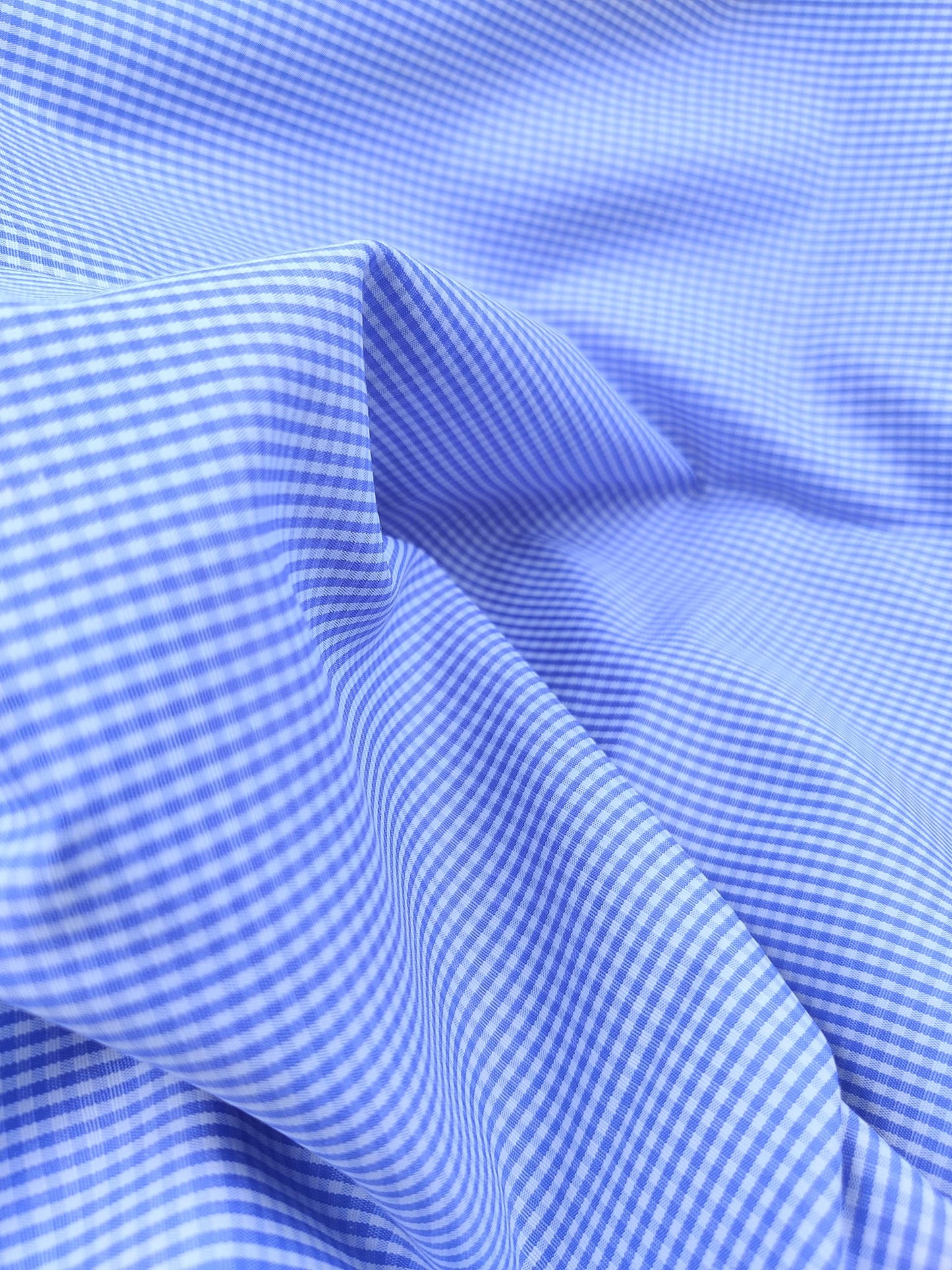 JHABAK'S Checkered Shirt and Trouser Fabric 20 - Polycotton Material - 2.25m Shirt Cloth - 1.20m Pant Piece for Men (Small Blue Checks)