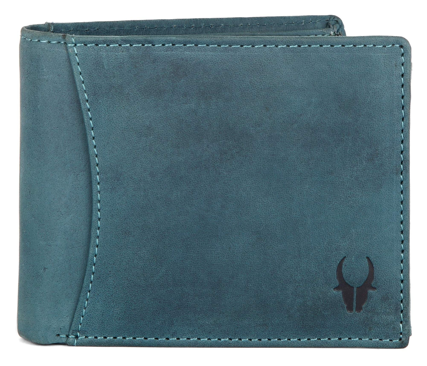 WildHorn Blue Leather Men's Wallet and Card Holder (RAKHIGIFT1173)