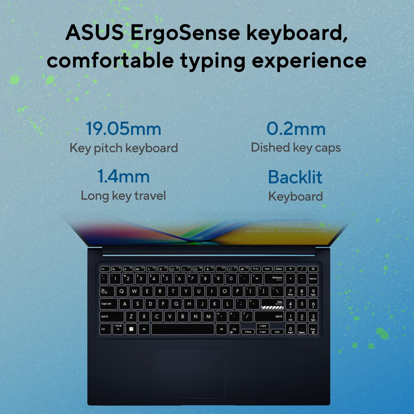 ASUS Vivobook 15, 13th Gen, Intel Core i3-1315U, 16GB RAM, 512GB SSD, FHD, Anti-Glare, 15.6", 39.6 cm, Windows 11 Home, M365 Basic(1yr)* Office24, Quiet Blue, 1.70 kg, X1504VA-BQ342WS, Laptop