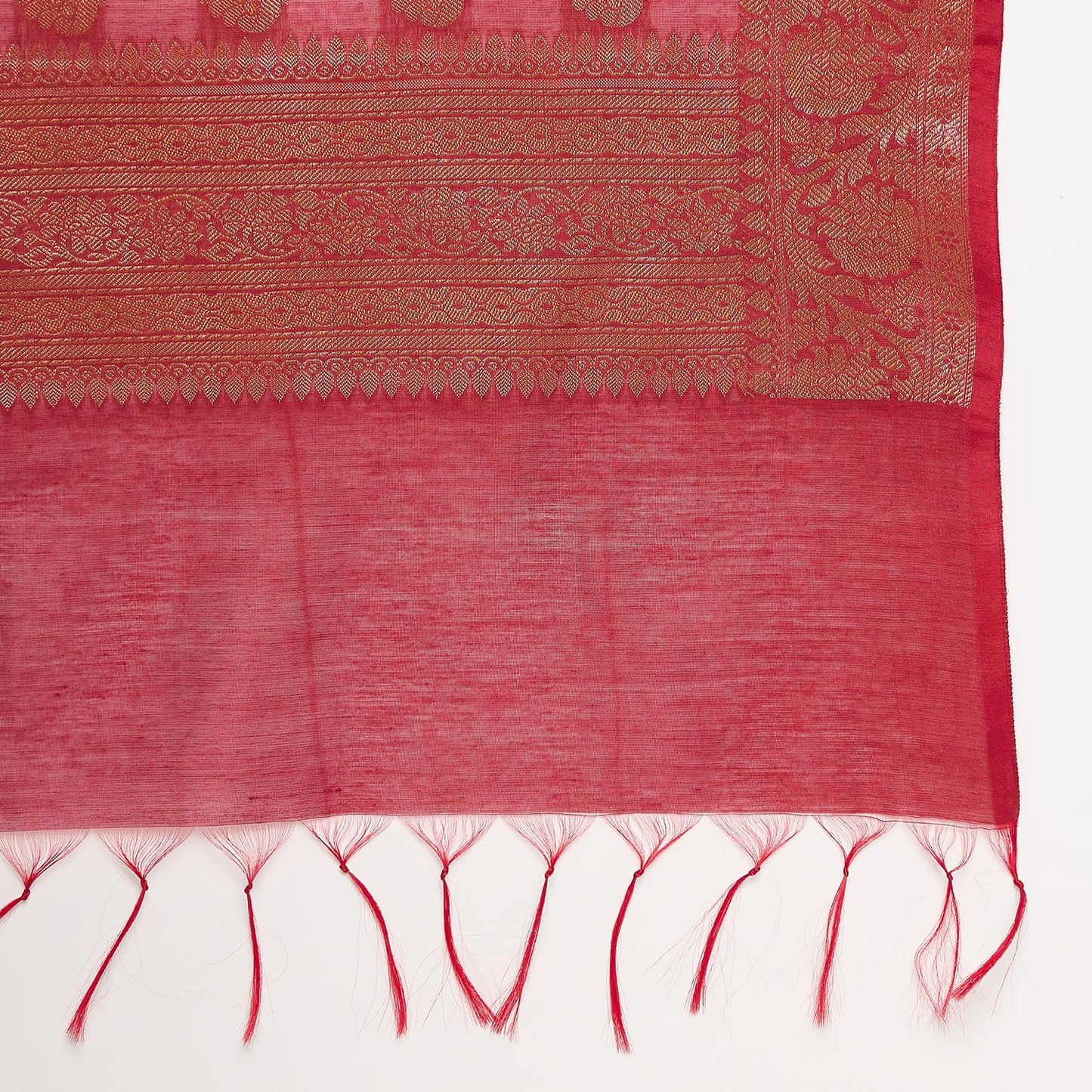 Rangavali Mangalagiri Anarkali Suit Set | Maroon Embroidered Managalgiri Readymade Outfit Kurta, Pant & Banarasi Dupatta for Women | Kurti Set for Ladies | 3 Pcs, 2XL, 42