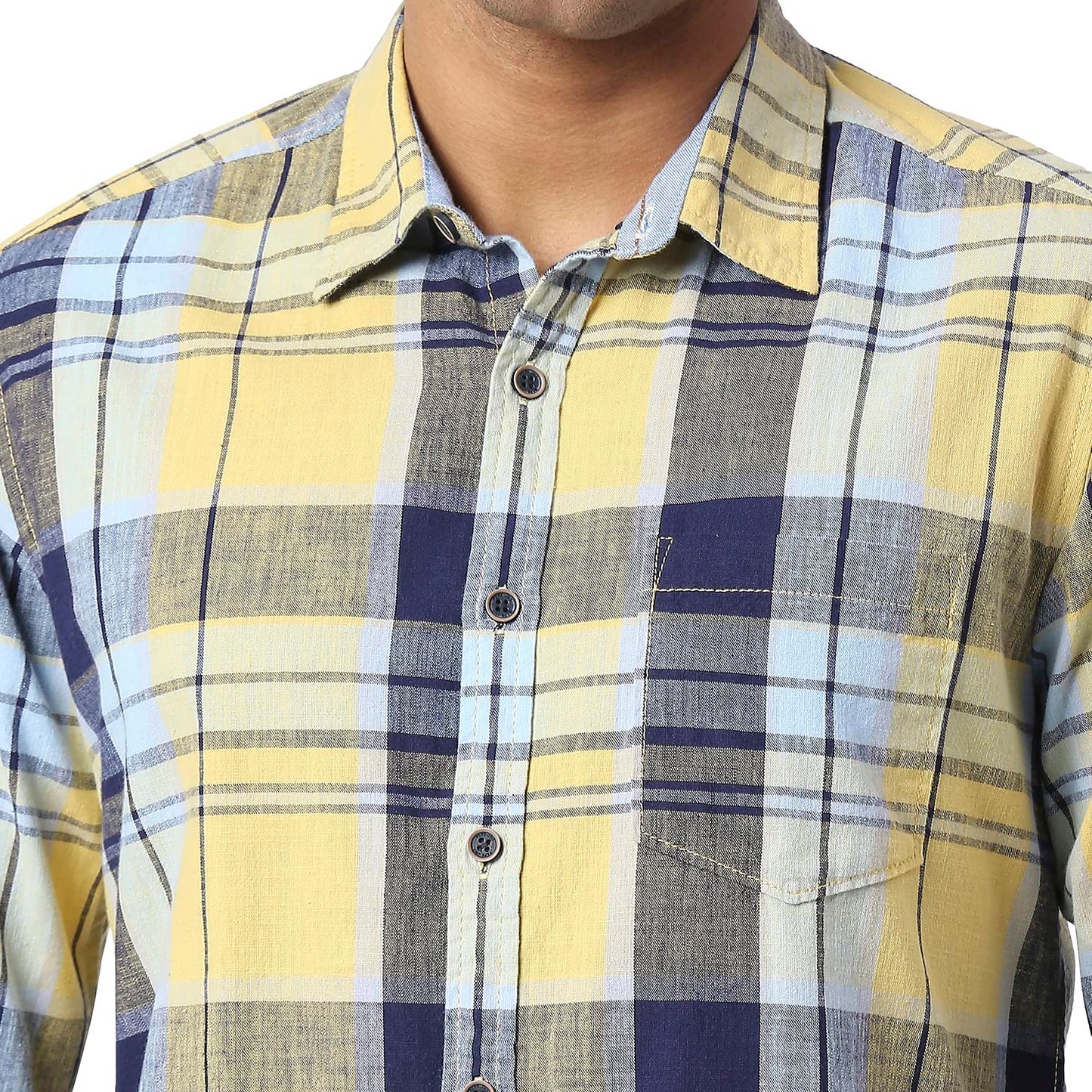 Pepe Jeans Men's Regular Fit Shirt (PM308041043M_Yellow