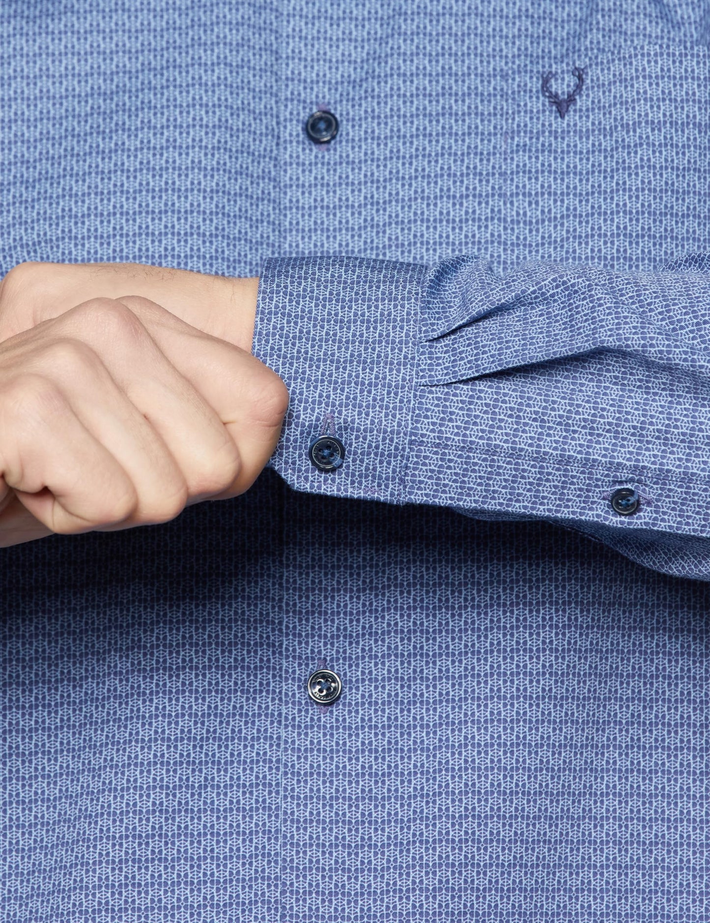 Allen Solly Men's Slim Fit Shirt (ASSFQSPP840411_Blue