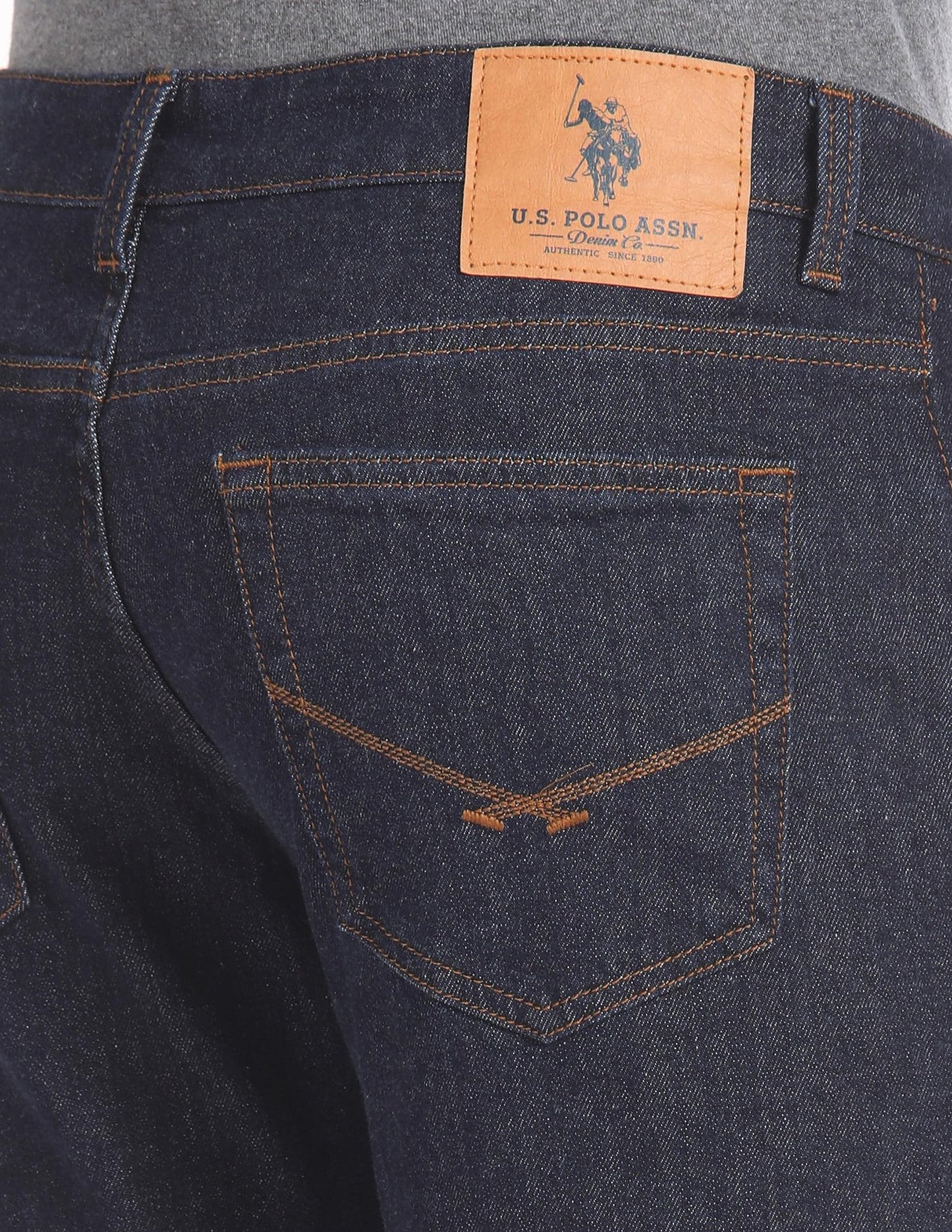 U.S. POLO ASSN. Men's Slim Mid Rise Jeans (UDJENO1281 Blue,30