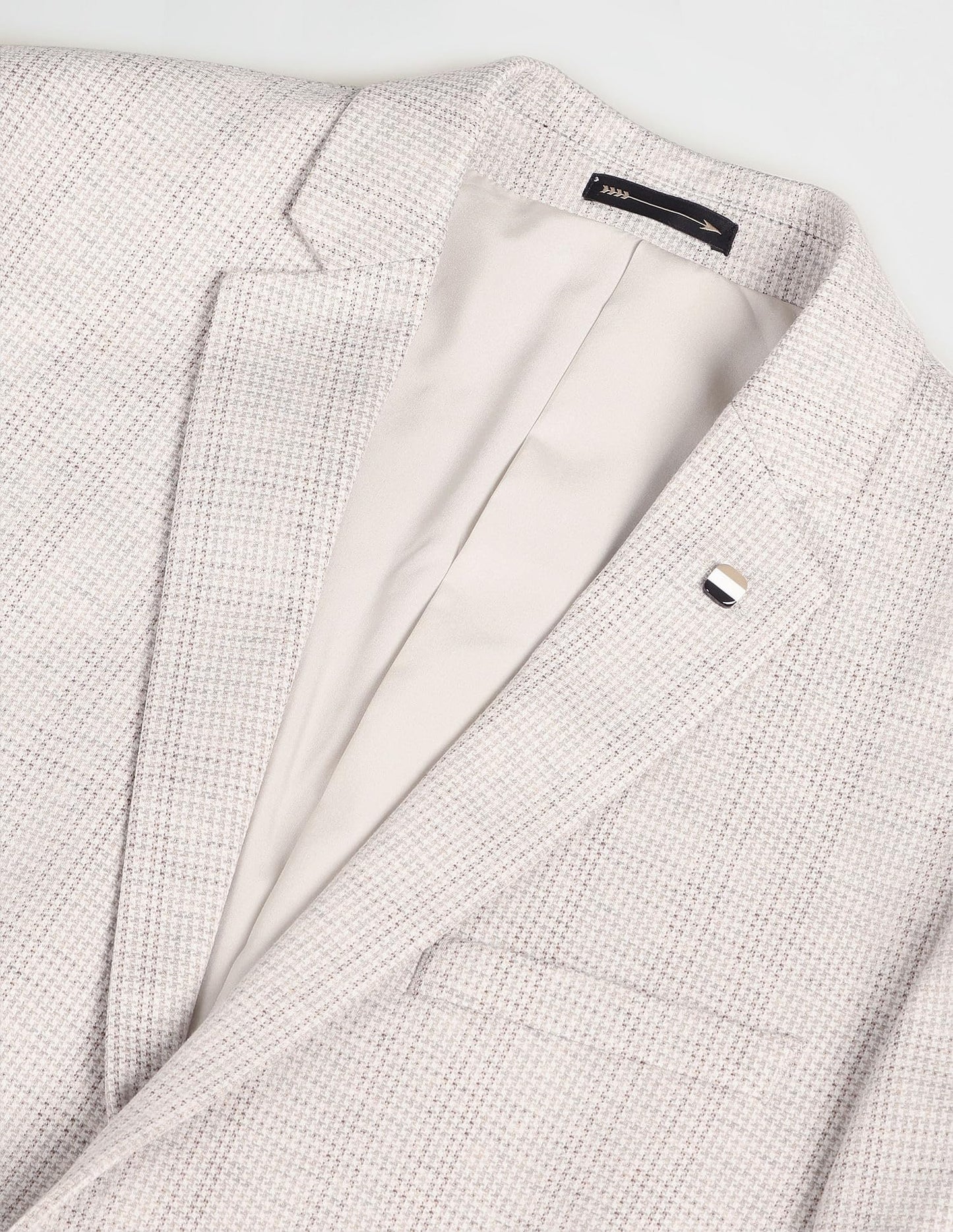 Arrow Men's Single Breasted Slim Blazer (ARAGBZ5003_Beige