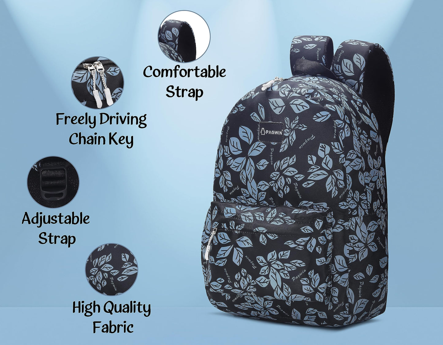 Pagwin Casual Standard Backpack For Women/Girl's, Stylish And Trendy College Standard Backpack For Girls, Water Resistant And Lightweight Mini Bags