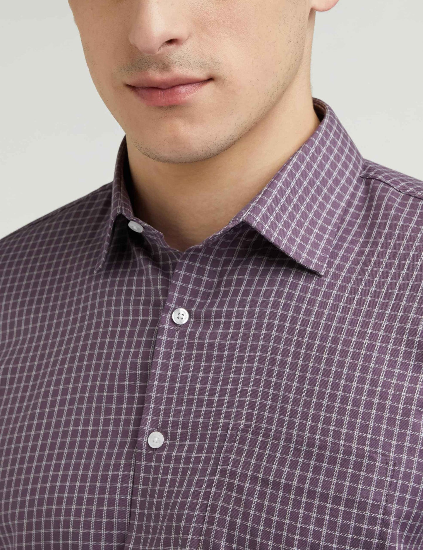 Van Heusen Men's Checkered Slim Fit Shirt (VHSFRSLBX71474_Multicolour 40)