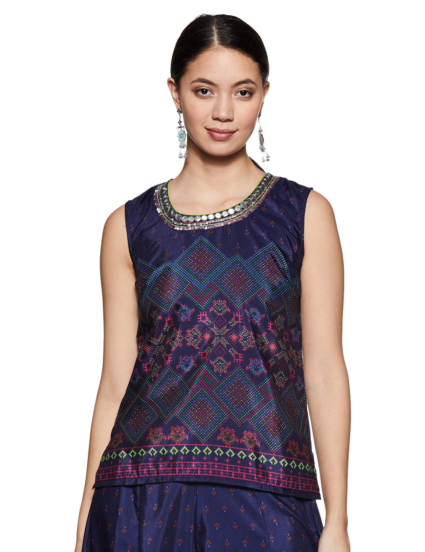 Aurelia Women's Synthetic Salwar Suit Set (18AUD10033-100425_Purple_X-Small)