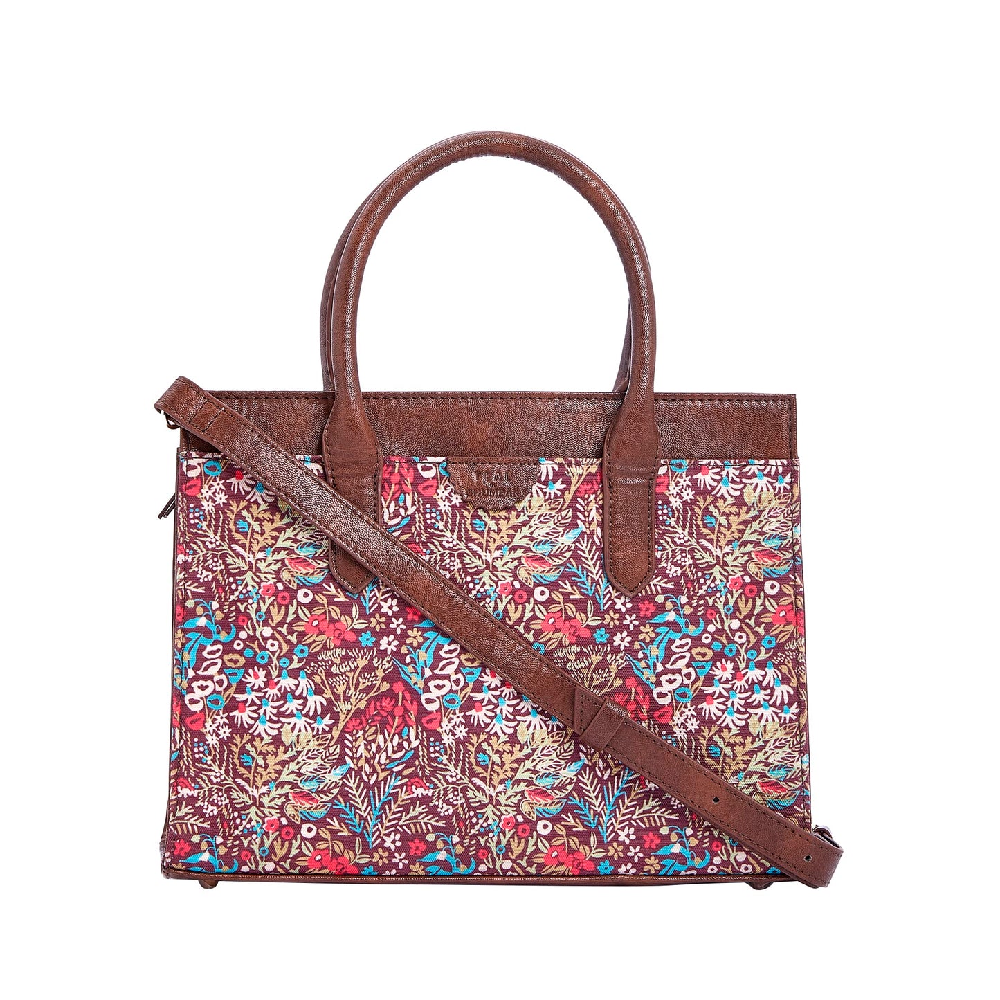 TEAL BY CHUMBAK Office Tote Bag for Women | Stylish Shoulder Bags for College | Professional Canvas Tote Bag | Laptop-Friendly College Bag