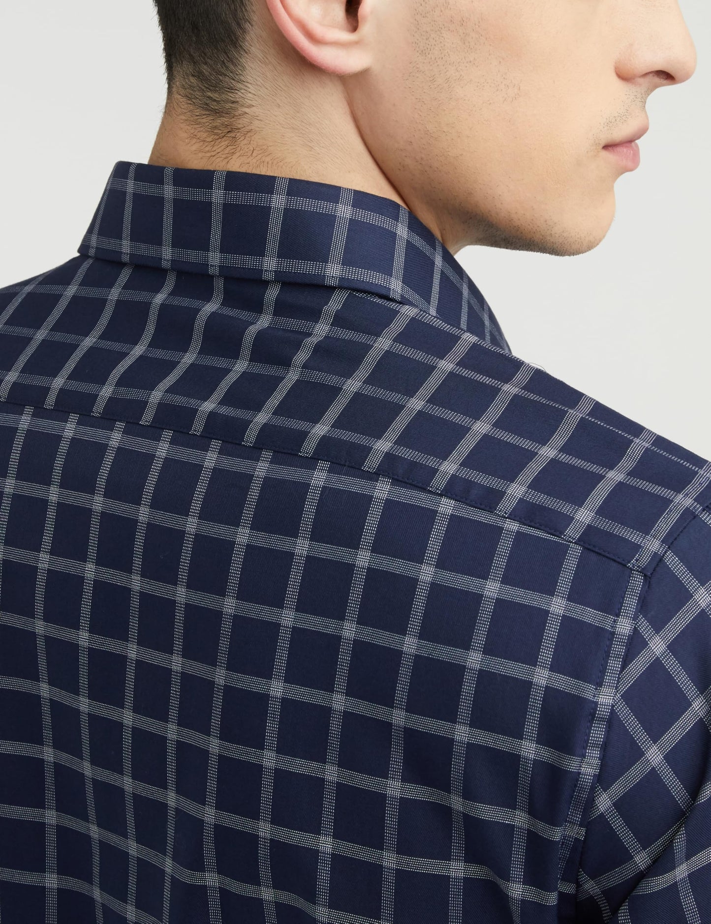 Van Heusen Cotton Men's Solid Slim Fit Shirt (VHSFRSLB253641_Navy 40)