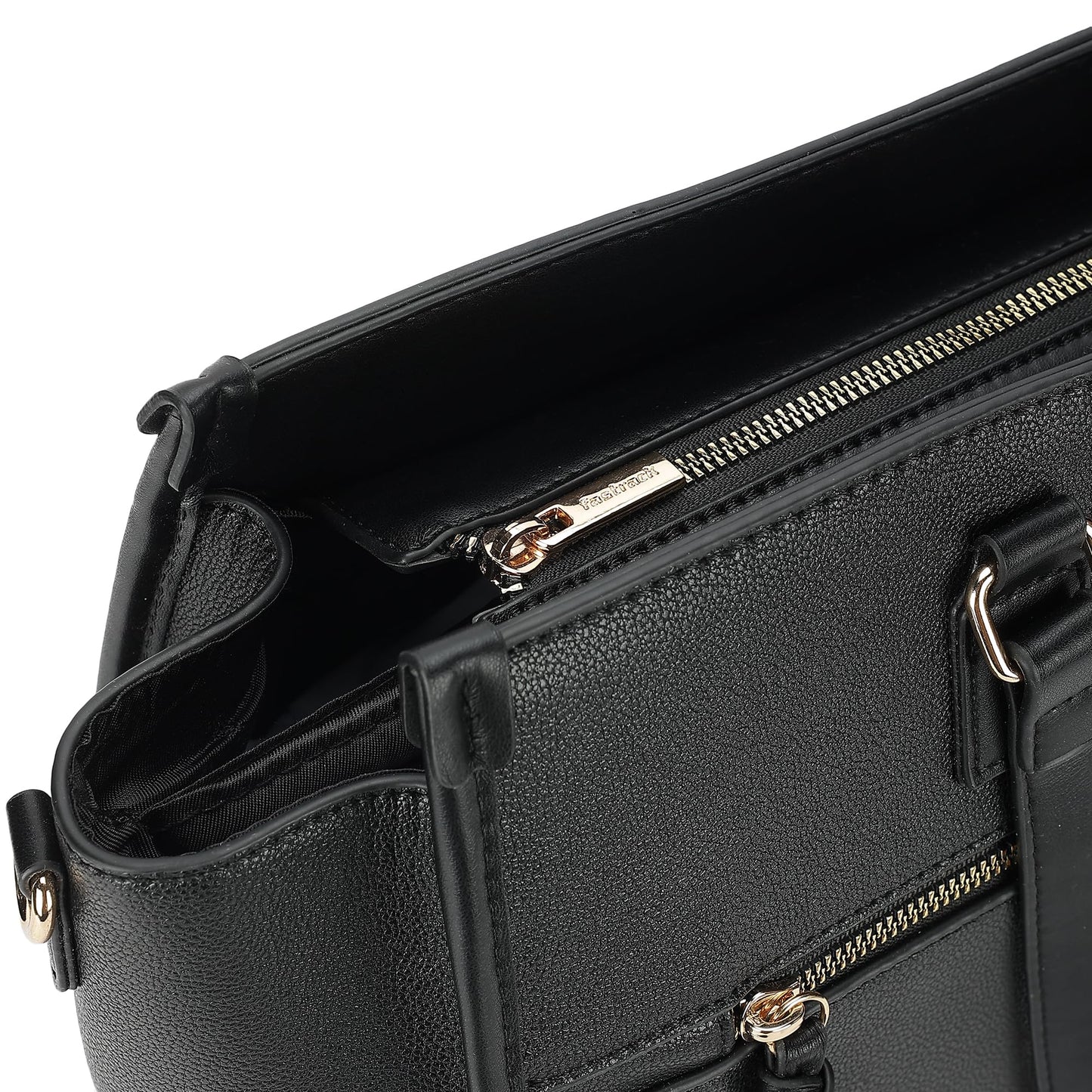 Fastrack WorkEase Structured Laptop Tote | 15" Laptop Compatibility | Made with Faux-Leather for Durability | Workwear Bags for Women | College Bags with Laptop