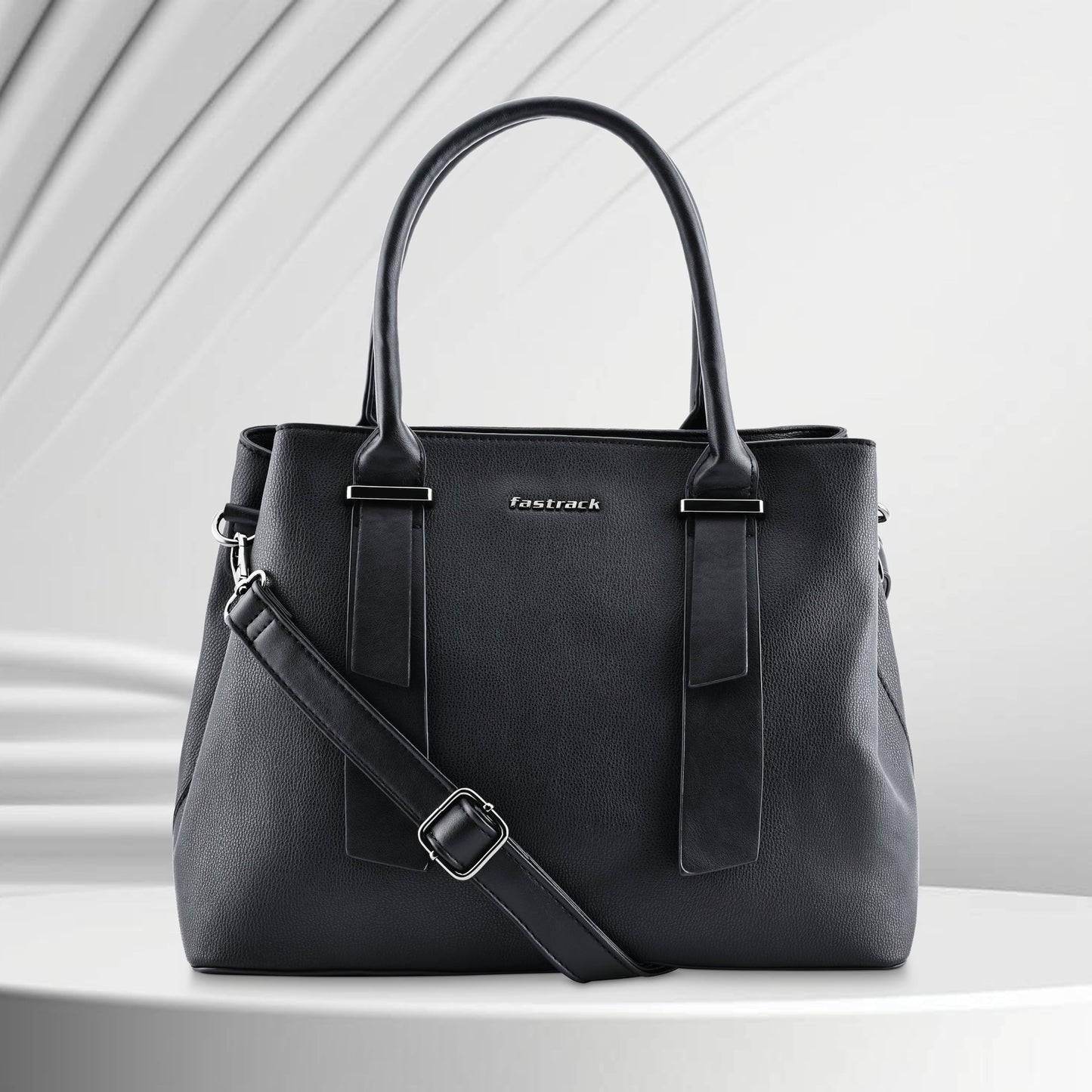 Fastrack Switch-It-Up Satchel | Faux-Leather Women's Handbags | Comes with a Key-Leash| Ladies Purse Handbag | Satchel for Casual Carry