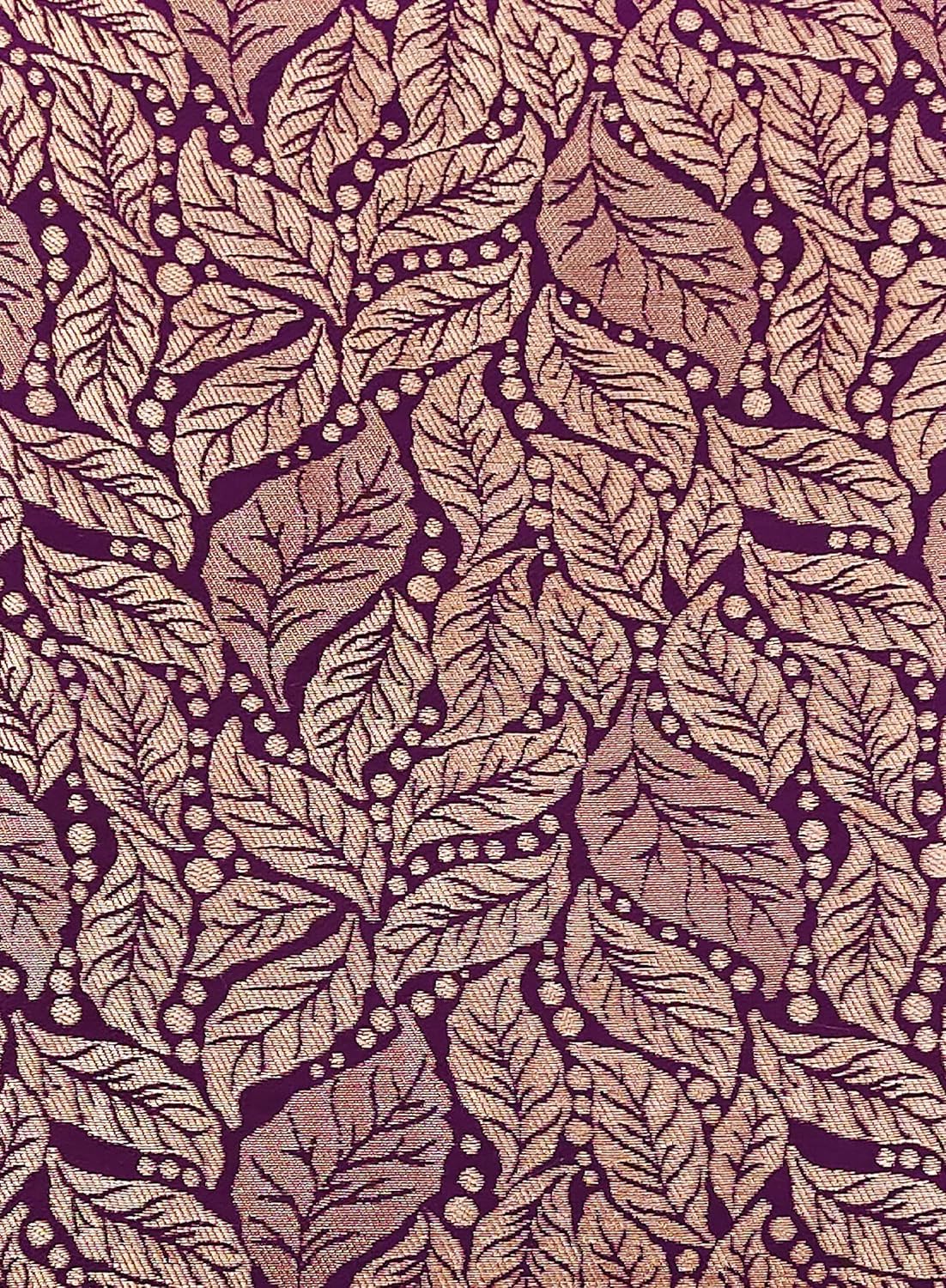 SHANTVAN GALLERY Women Banarsi Silk Unstiched Suit Piece Dress Material for Women Unstiched Suit Salwar with Dupatta (suit -2M.Salwar-2M and dupatta-2.25M) (Wine)
