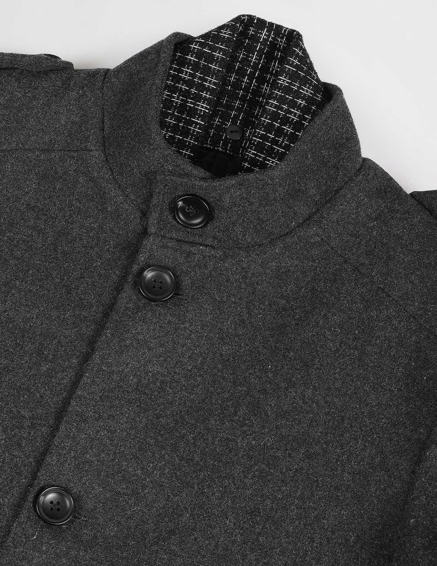 Arrow Wool Men's Standard Length Trench Coat (ASAGJK4797_Charcoal, 2XL