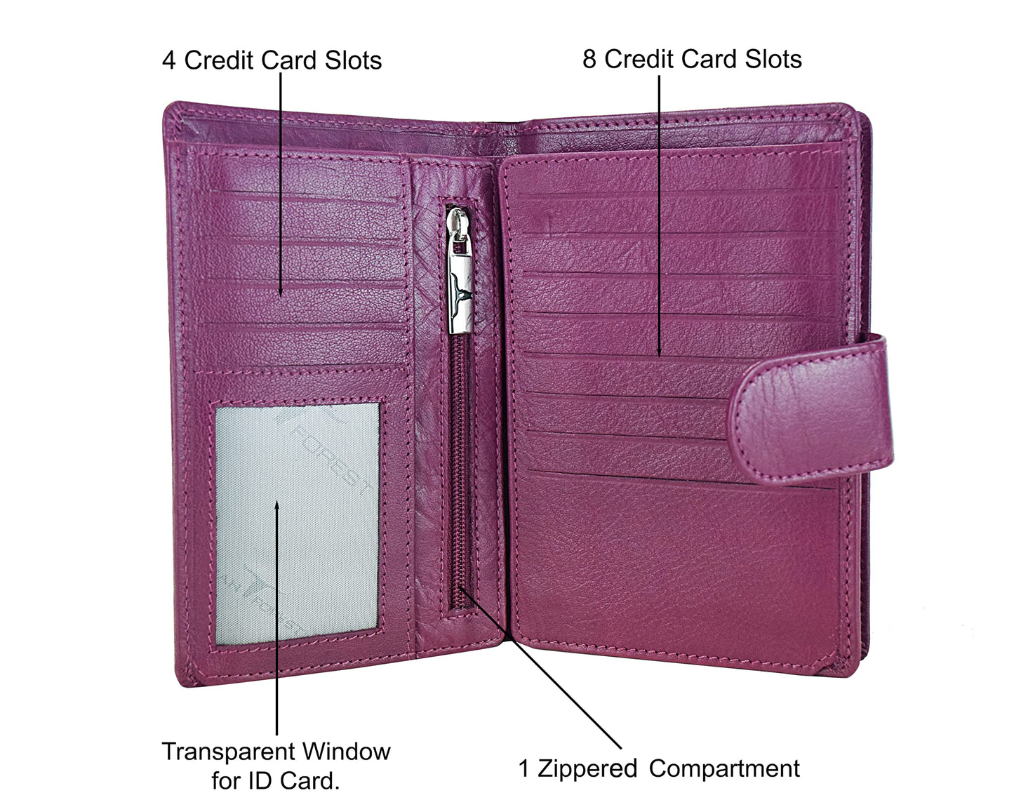 URBAN FOREST Tammy Lilac Leather Wallet Combo Gift Set for Women
