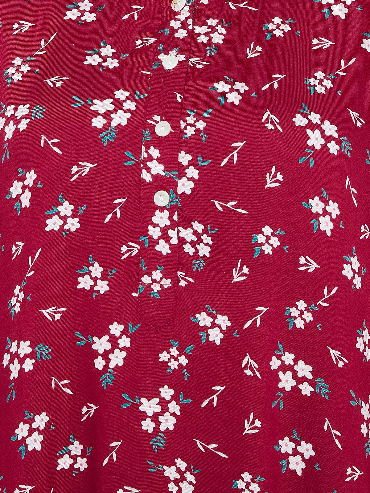 Clovia Women's Cotton Maxi Casual Regular Nightgown (NS1359P09XL_Maroon_XL)