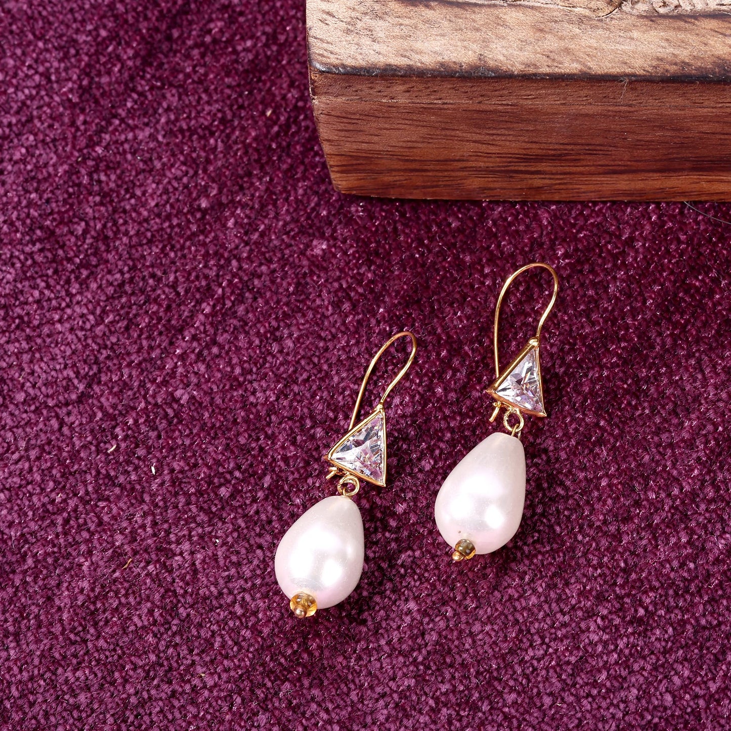 Slayinbyneelima Womens Gold Earrings 14K(585) Ideal For Dailywear Lightweight Gifting Pearl Jewellery.Perfect Also For Wedding Gift, Birthday Gift,