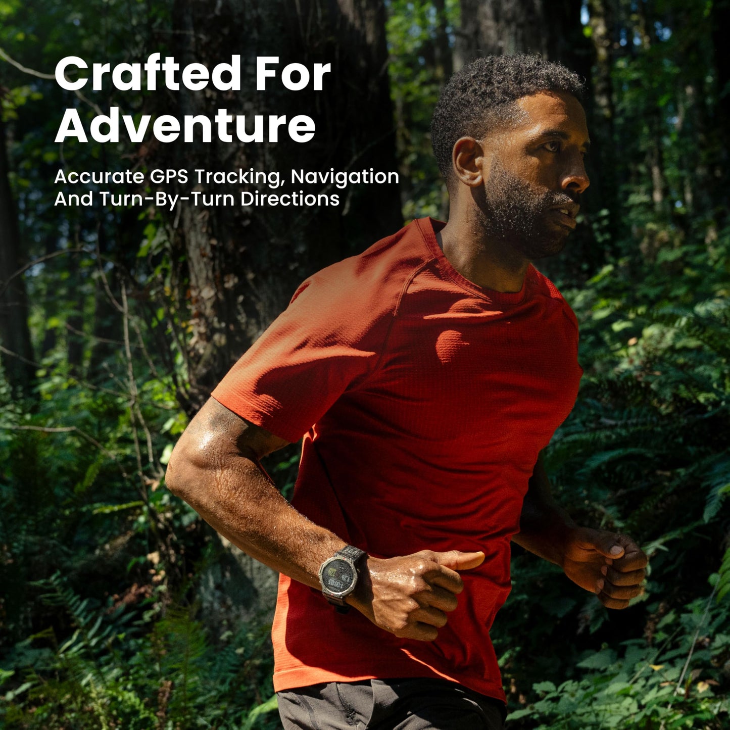 Amazfit T-Rex 3 Outdoor Rugged Military 48mm Smart Watch, Built in GPS, 27 Days Battery Life, Offline Maps, 2000 Nits Brightness, 10 ATM Water Resistance, AI Coach, for iOS & Android (Onyx)