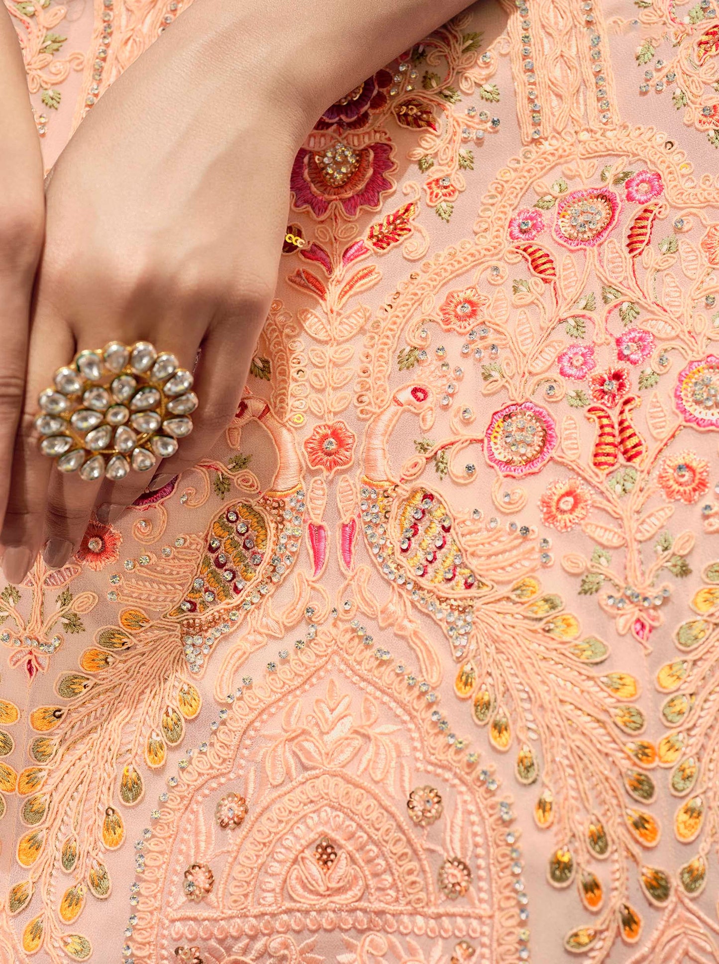 FUSIONIC Dazzling Pink Color Zari Resham and Dori Work Lehenga Choli For Women