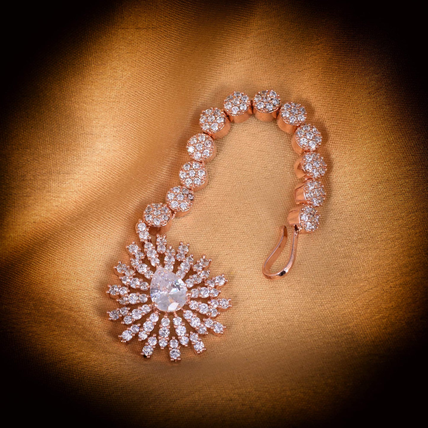 Saraf RS Jewellery-Drop-shaped Maang Tikka Handcrafted and stylish for Women & Girls