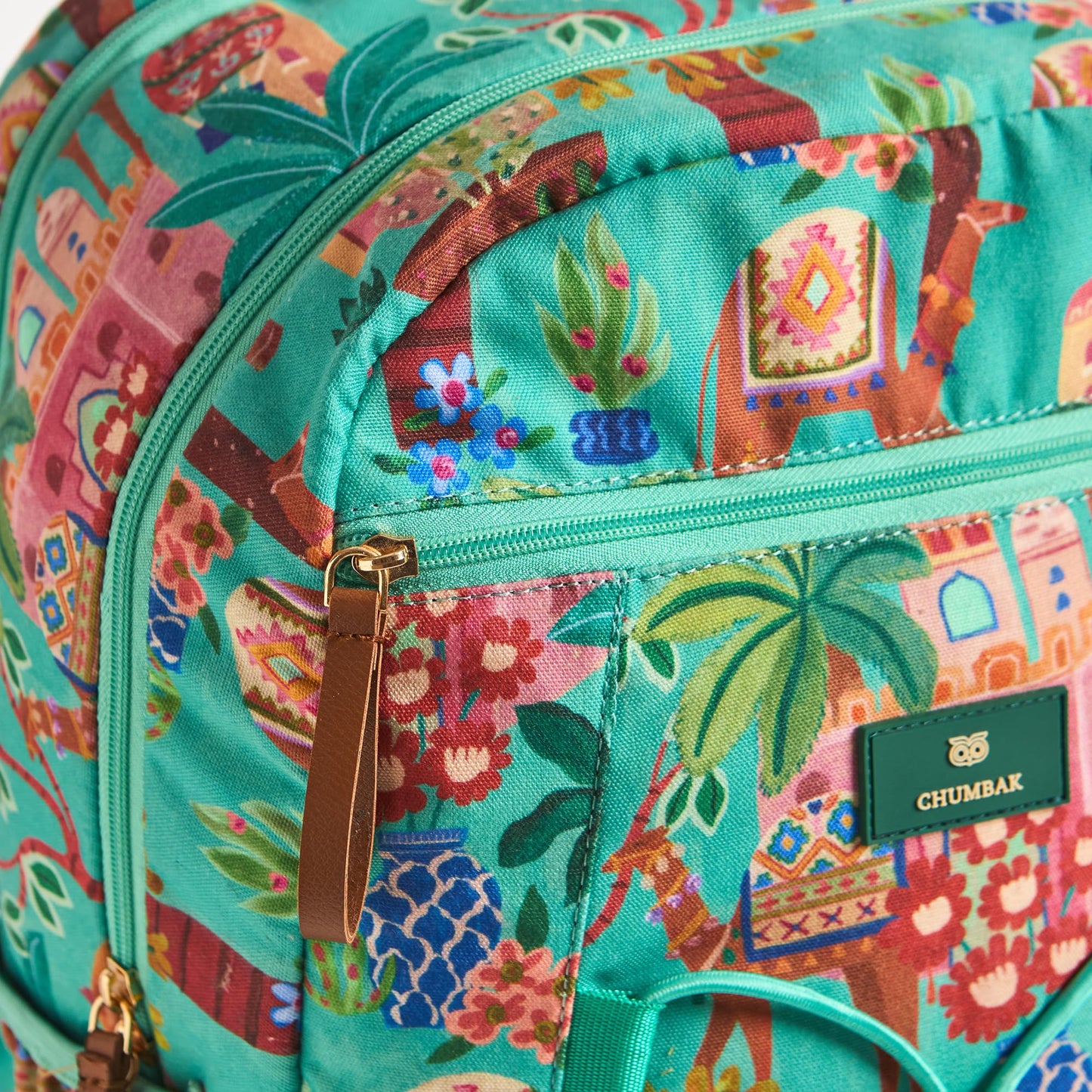 Chumbak Trek Backpack - Jaipurscape, Digital Nomad, Stylish Travel Bag, Sturdy & Spacious, Printed Office Bag for Women, Laptop Office Bag, Trek and Vacation Bag