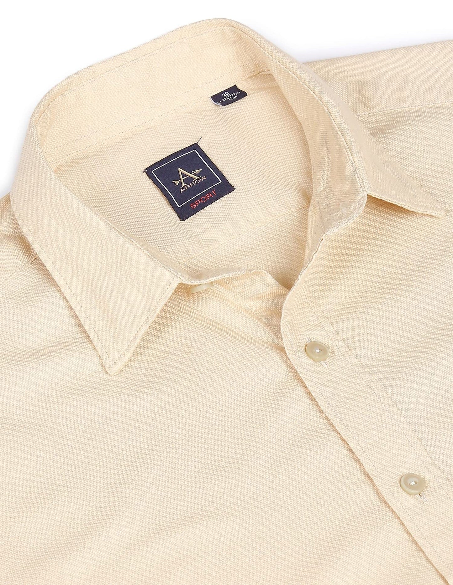 Arrow Men's Solid Slim Fit Button Down Shirt (A22FSBEASSH1492002_Beige 44)