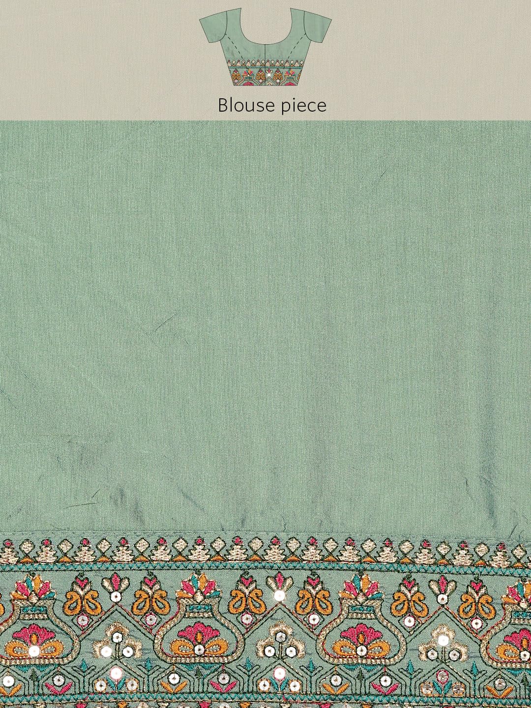 MOHEY Embroidery|Stone Work Saree For Women(Green)