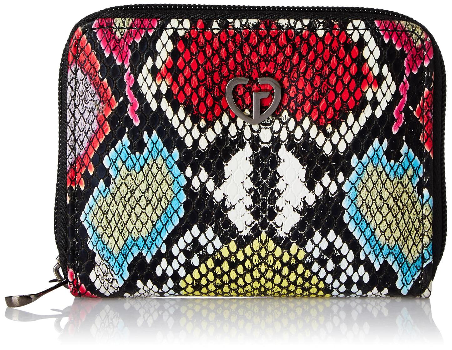 Caprese Hilda Women’s Zip Around Wallet, Small | Snake Print Faux Leather Wallet with Zip Closure | Single Compartment & Card Slots | Elegant Design for Casual & Special Occasions (Multicolor)