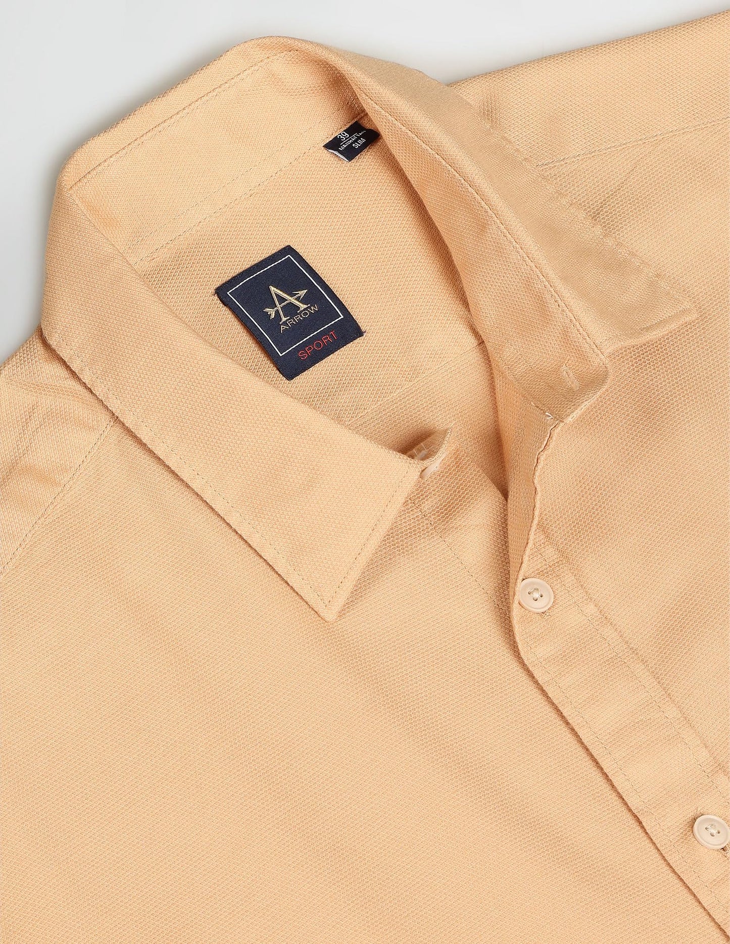 Arrow Men's Structured Full Sleeve Slim Fit Cutaway Collar Cotton Casual Shirt