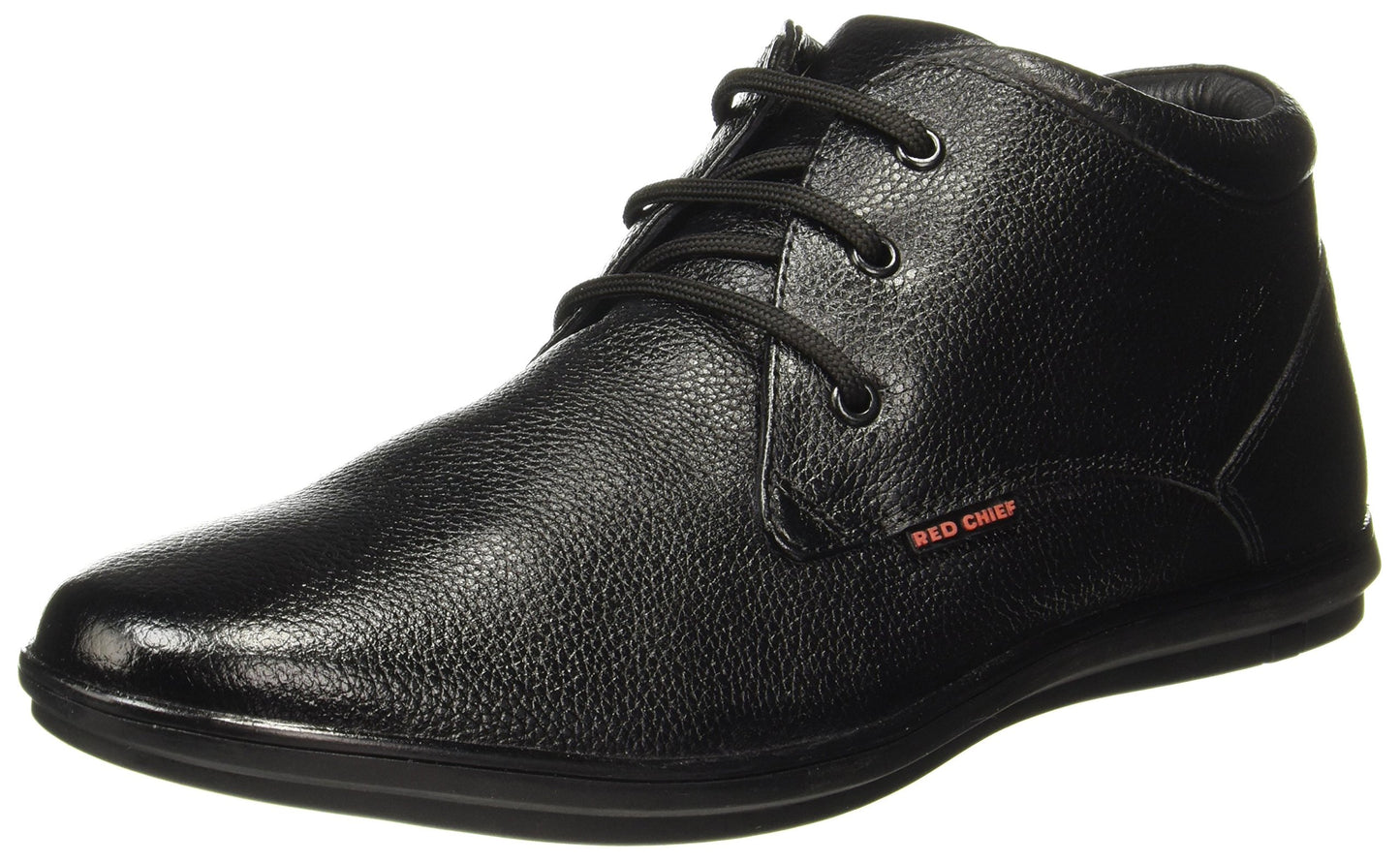 Red Chief Derby Lace Up | Men's Formal Shoes for Office | Black | Rubber Sole