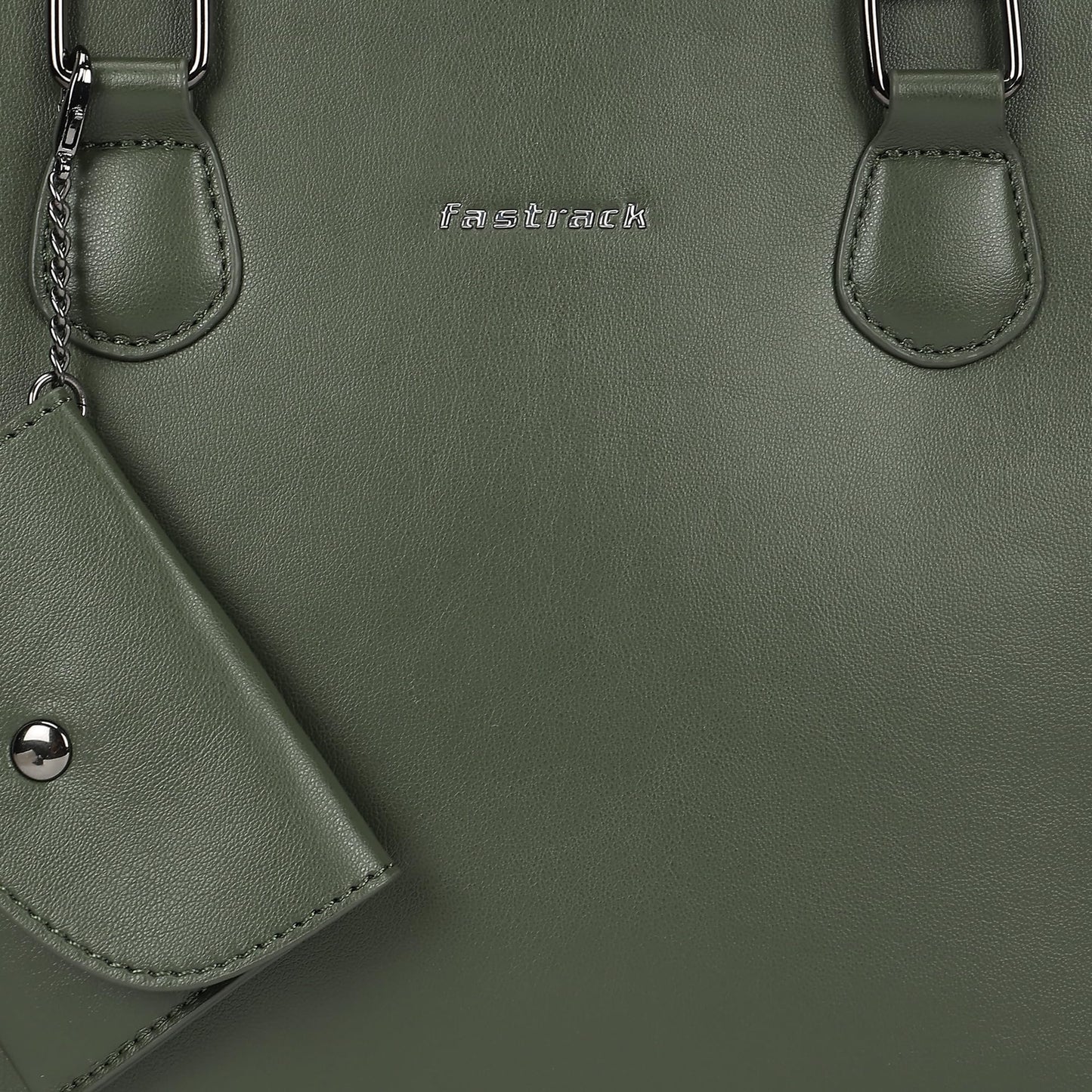 Fastrack Sage Edge Satchel | Faux-Leather Women's Handbag | Dual Carry with Detachable Strap | Structured Tote with Envelope Charm