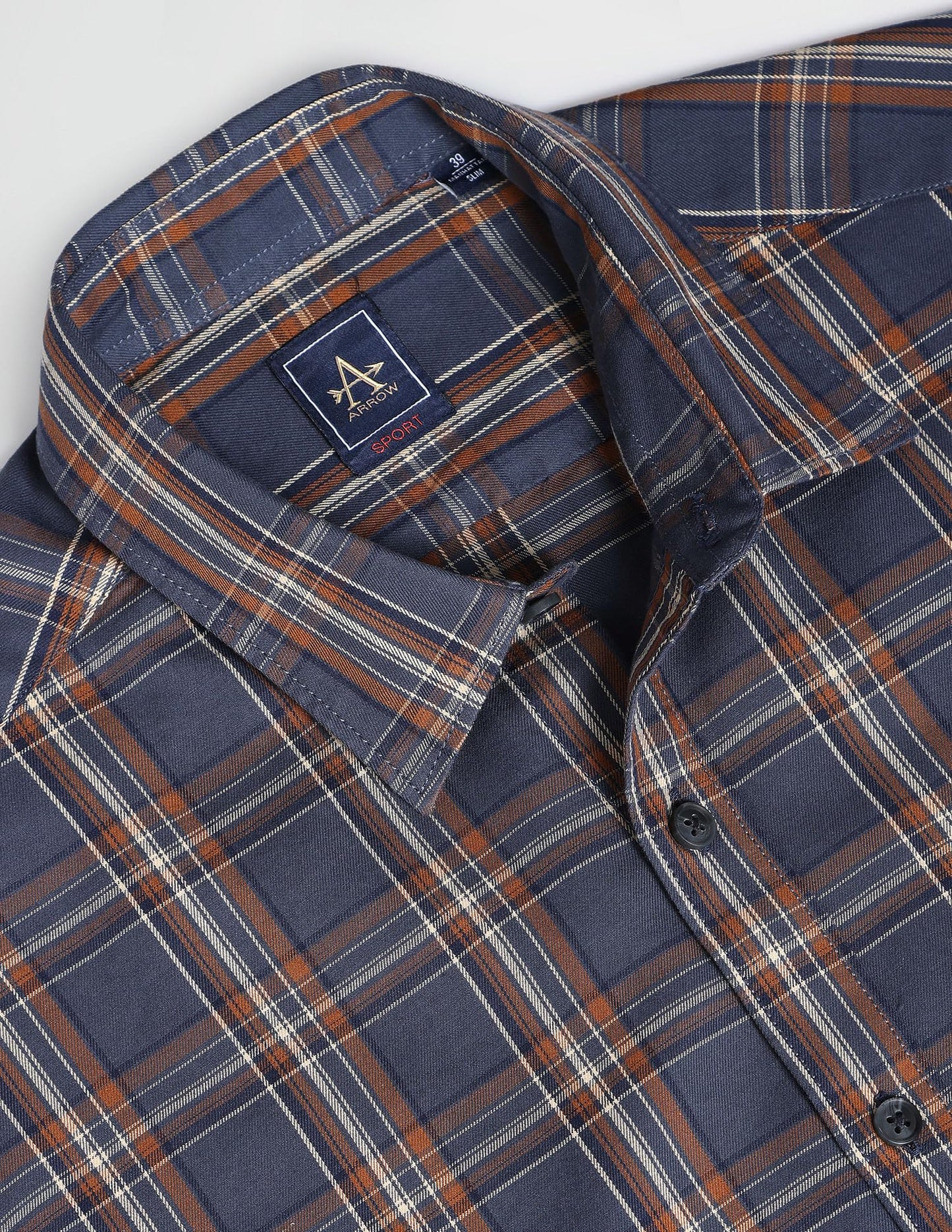 Arrow Men's Slim Fit Shirt (ASADOSH02257_Dark Grey