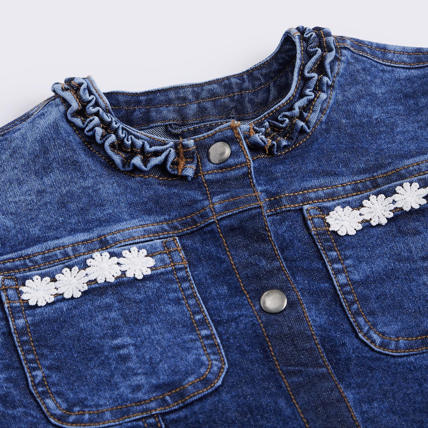 Hopscotch Girls Embellished Print Full Sleeves Navy Jacket (HPL-4819511)