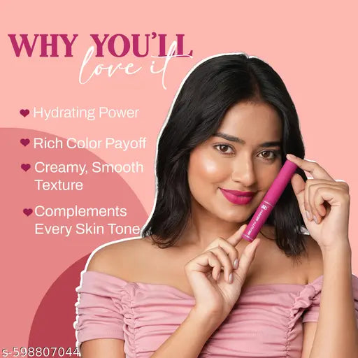 Beauty Berry Pout Perfection Long Lasting Transfer Proof Matte Lipstick for Women (Iconic Red, 3.8g)