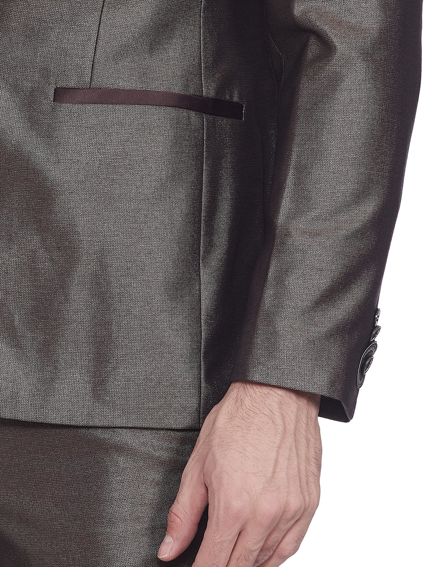 Park Avenue Men's Slim Fit Suit (8907663056745_PMDP03192-O5_104_Medium Brown)