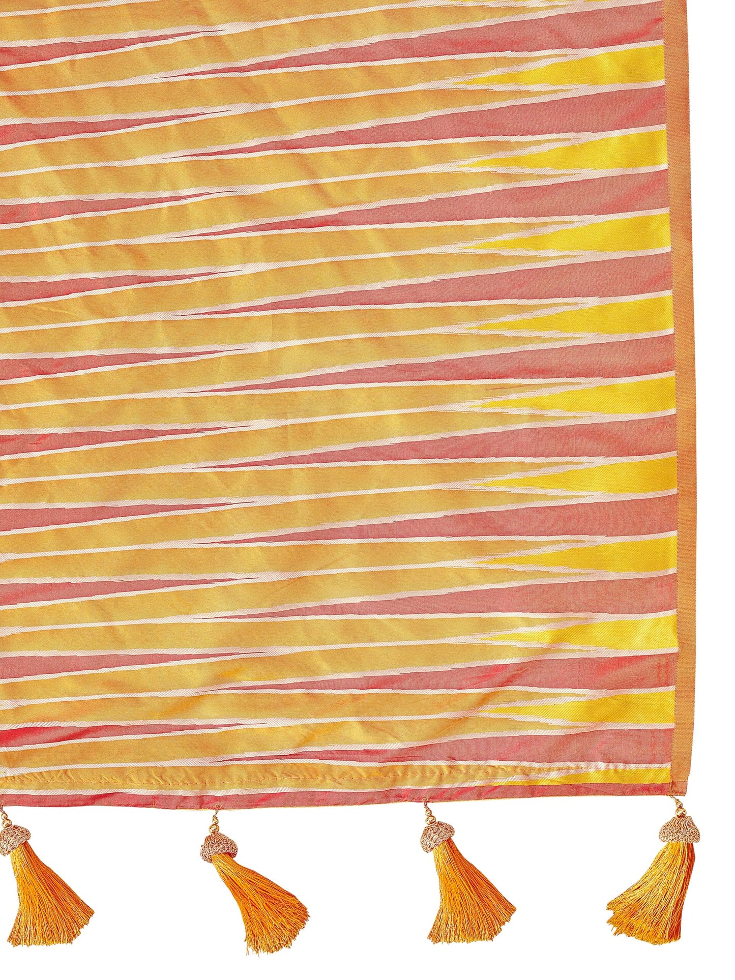 MANOHARI Women's Most Trendy Banarasi Soft Silk Woven Yellow Saree With Heavy Jacquard Work Saree With Blouse Piece_MN2002