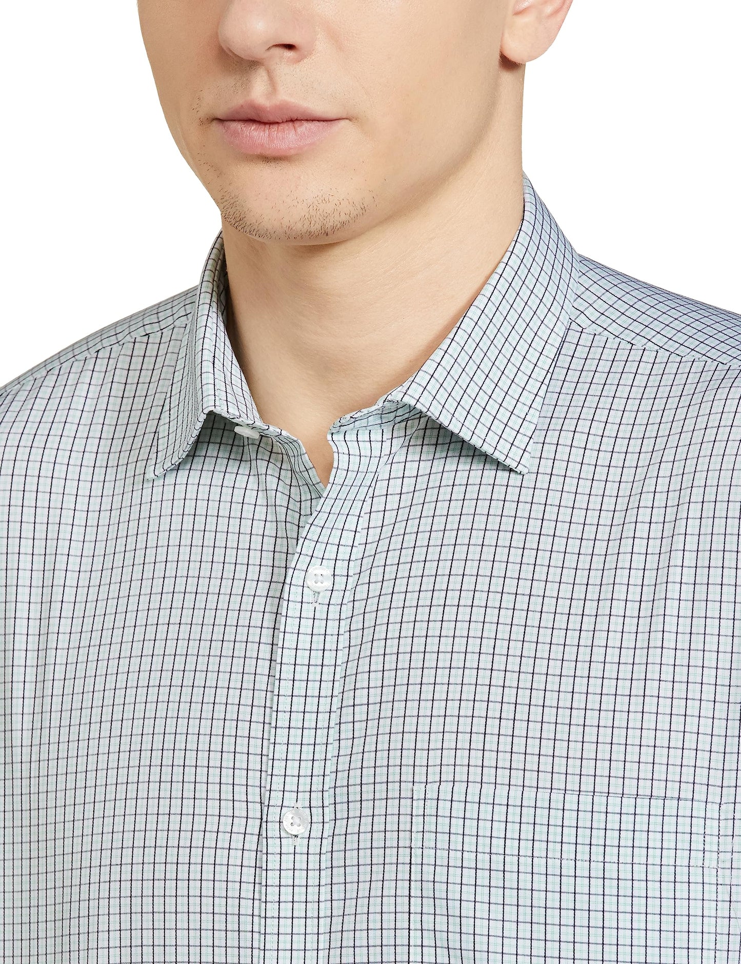 Park Avenue Men's Cotton Slim Shirt (PMSX17104-N4_Green, 42