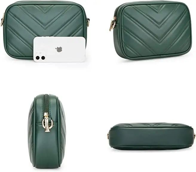 ADISA Women's Girls Cross Body Sling Bag with Pouch (Dark Green) - SaumyasStore