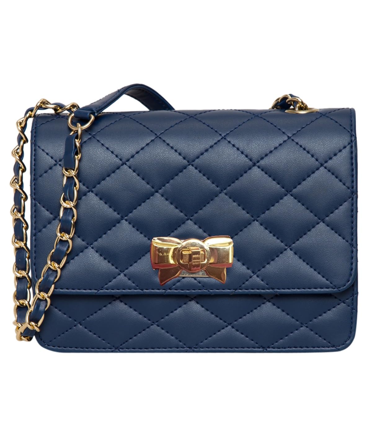 ADISA Women's Girls Quilted Cross Body Sling Bag (Blue) - SaumyasStore