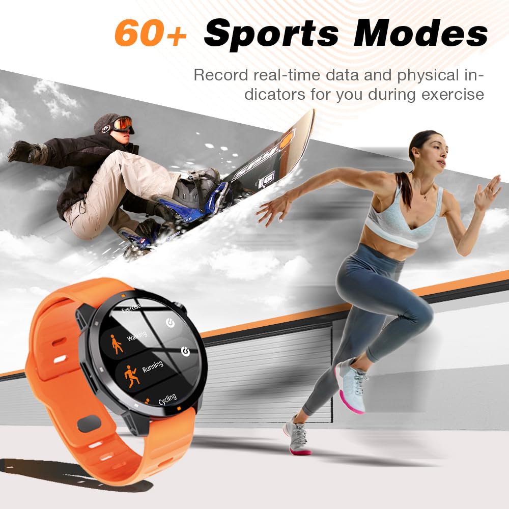 AOLON GPS Smart Watch for Men Women, Standalone GPS,Activity Tracker, 15-Day Battery Life, Heart Rate/Blood Oxygen/Sleep Monitor,3 ATM Water-Resistant Fitness Watch, Rugged Outdoor GPS Watch SaumyasStore