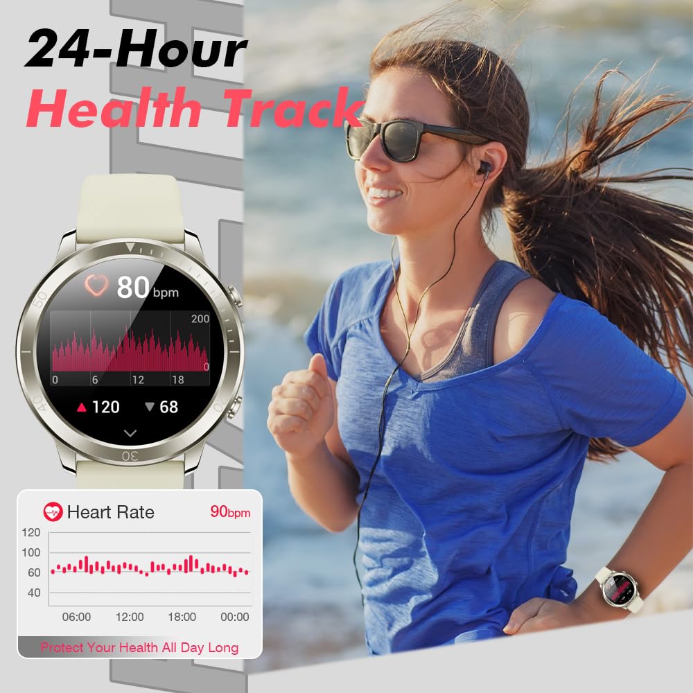 AOLON GTR Ultra Smart Watch (Answer/Make Calls), 1.46’’ IPS Smart Watches for Men Women 100+ Sport Modes Fitness Watch with Blood Oxygen/Sleep/Heart Rate Monitor, IP67 Waterproof Smartwatch SaumyasStore