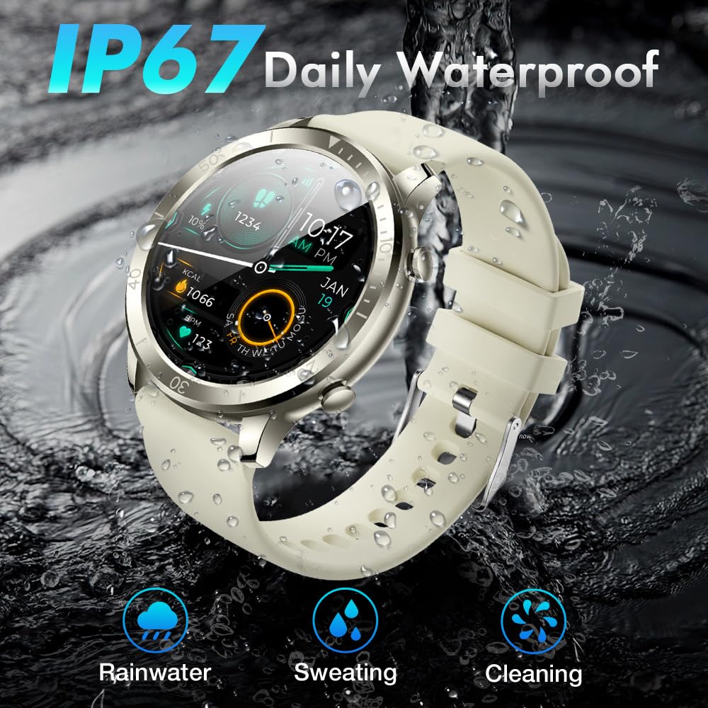 AOLON GTR Ultra Smart Watch (Answer/Make Calls), 1.46’’ IPS Smart Watches for Men Women 100+ Sport Modes Fitness Watch with Blood Oxygen/Sleep/Heart Rate Monitor, IP67 Waterproof Smartwatch SaumyasStore