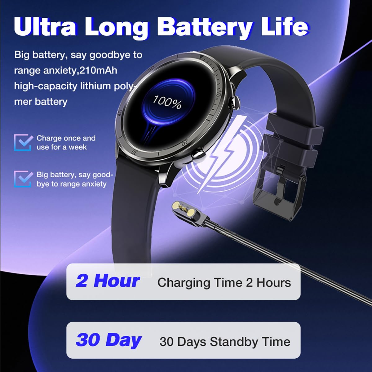 AOLON GTR Ultra Smart Watch (Answer/Make Calls), 1.46’’ IPS Smart Watches for Men Women 100+ Sport Modes Fitness Watch with Blood Oxygen/Sleep/Heart Rate Monitor, IP67 Waterproof Smartwatch SaumyasStore