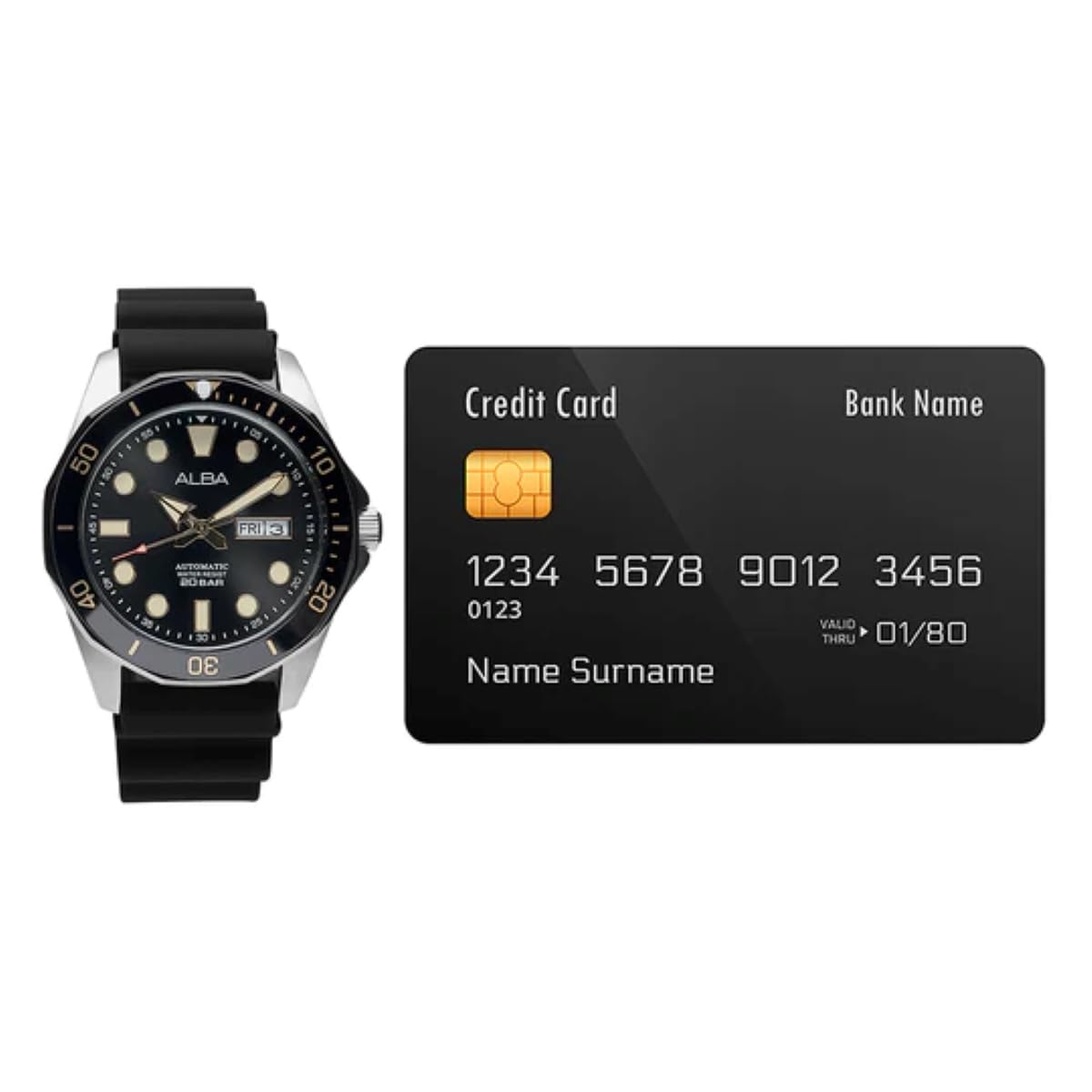 Alba Black Dial Rotating Bezel -AL4553X1 SaumyasStore