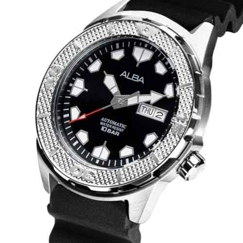 Alba Black Dial-Silver Rotating Bezel - AL4571X1 SaumyasStore